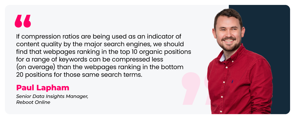 Image depicting a quote from our Senior Data Insights manager Paul, discussing the hypothesis behind this study.